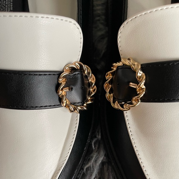 JustFab Black & White Embellished Loafer - Picture 4 of 9
